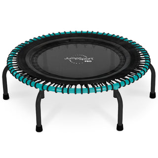 JumpSport 350 Pro Fitness 39 Inch Cardio Workout Indoor Trampoline, Teal/Black