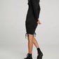 Chaser - Rouched Drawstring Crew Neck Dress