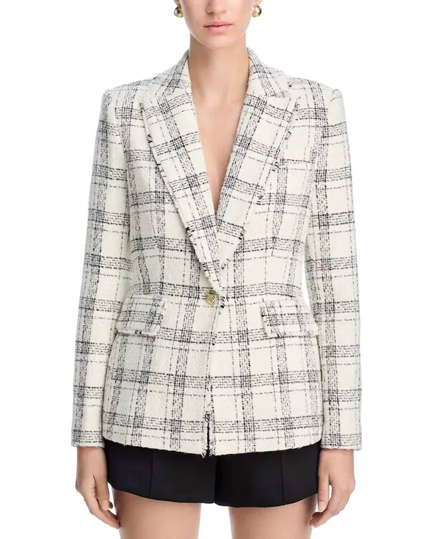 Generation Love - Aimee Windowpane Tweed Blazer