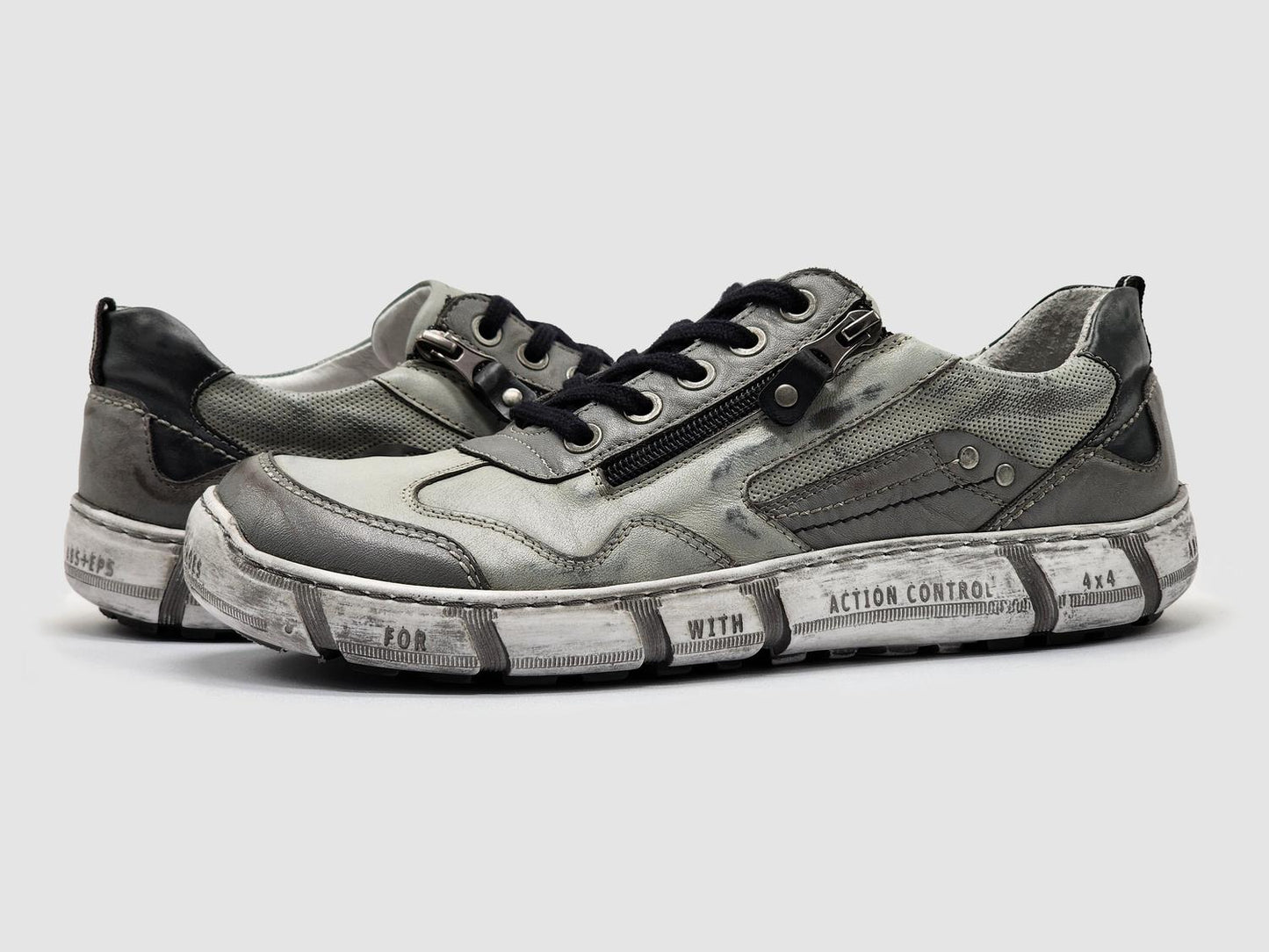 Kcr Group - Men's Action Zip-Up Leather Shoes