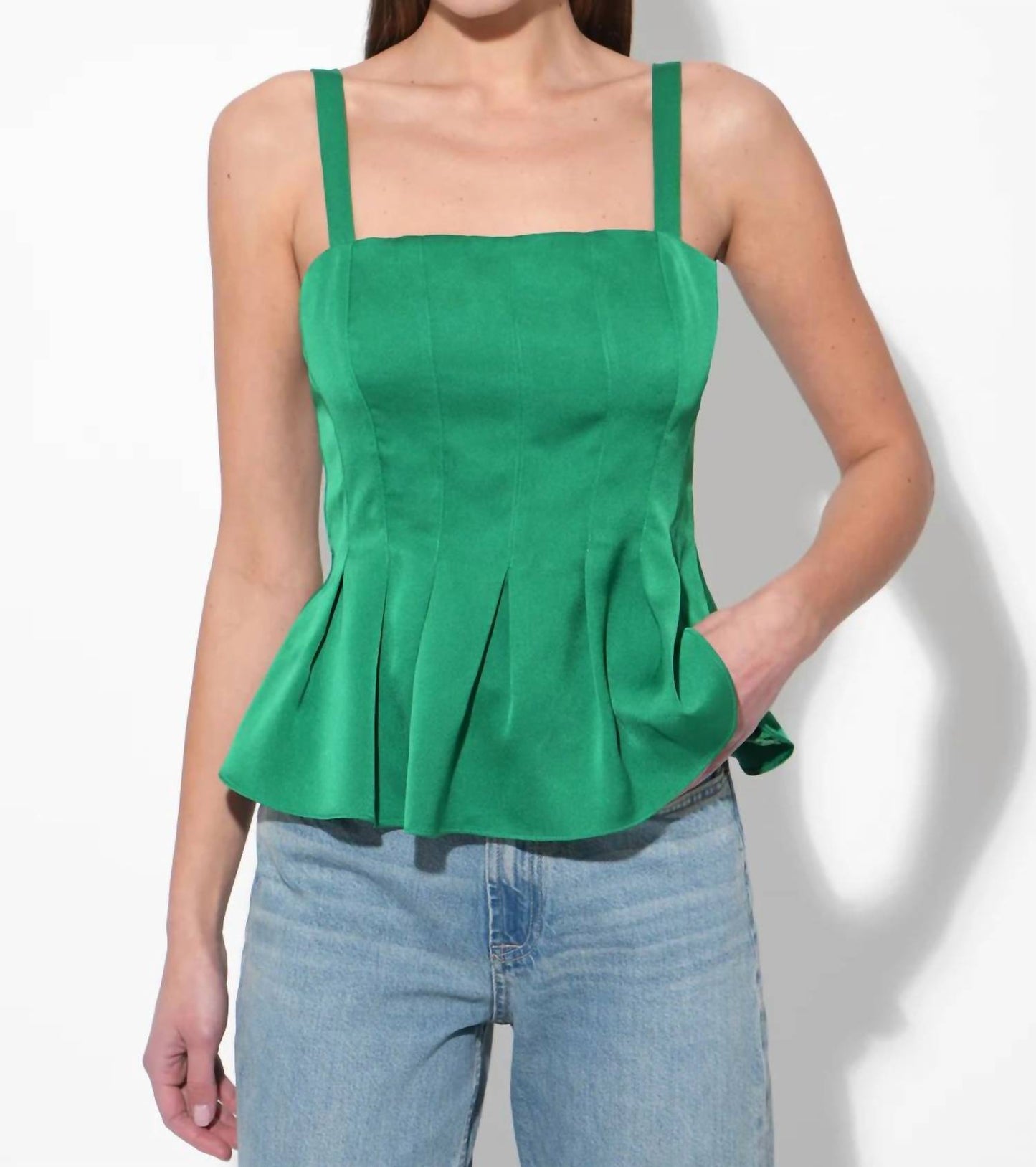 Adelyn Rae - Amabel Pleated Peplum Top