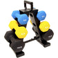 Conjunto de halteres revestidos de neoprene BalanceFrom Fitness de 5, 8 e 12 libras com suporte