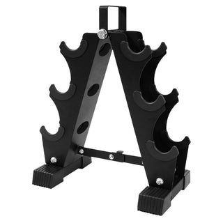 Conjunto de halteres revestidos de neoprene BalanceFrom Fitness de 5, 8 e 12 libras com suporte
