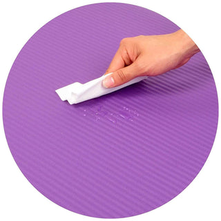 Tapete de ioga BalanceFrom Fitness GoCloud de 2,5 cm de espessura com alça de transporte, roxo