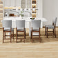 Set of 4 Mid-Century Modern Linen Upholstered Bar Stools