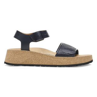 Birkenstock - Sandálias femininas de couro Glenda Raffia - Médias/Estreitas
