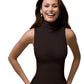 SPANX On Top and in Control - Chic Sleeveless Shaping Turtleneck (974) (Large, Bittersweet)