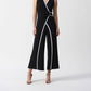 Joseph Ribkoff - Faux Wrap V-neck Sleeveless Jumpsuit