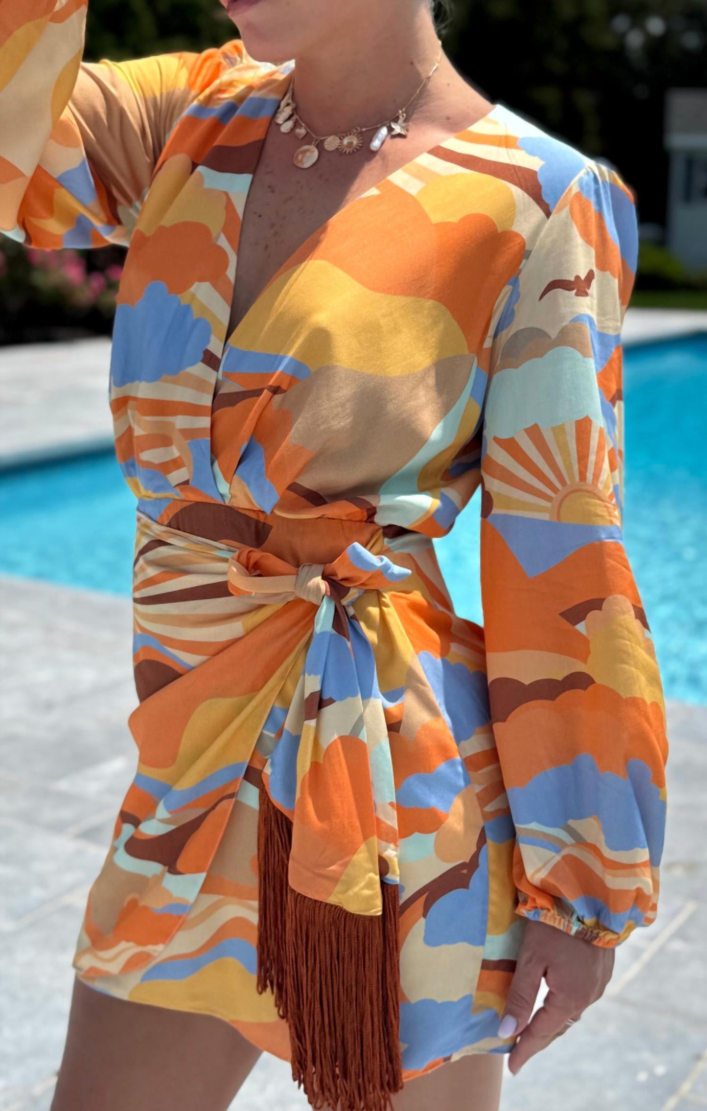 Dress To - Wrap Long Sleeve Mini Dress