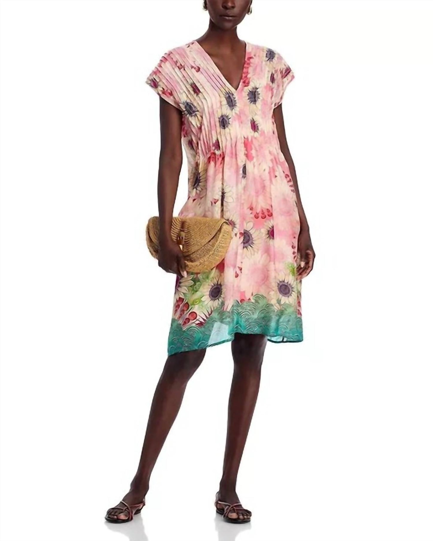 Johnny Was - ROSA PLEATED DRESS (SLIP) Emily