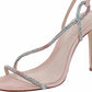 Schutz - Women's Gaela Nubuck Pink Slip On Embellished Buckle Strap High Heel Sandals
