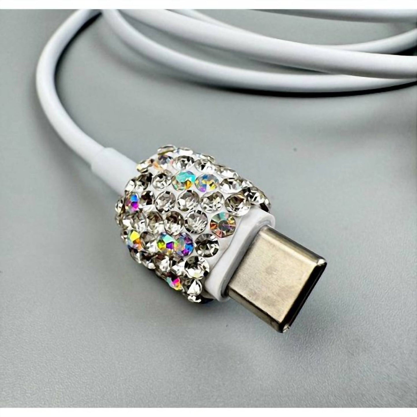 Ole - Women's Clear Bling Usb Charger Cable