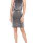 Vince Camuto - Metallic Sleeveless Halter Dress