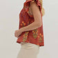 Entro - Brick Floral Top