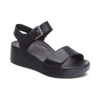 Aetrex - Women's Ariel Adjustable Quarter Strap Wedge