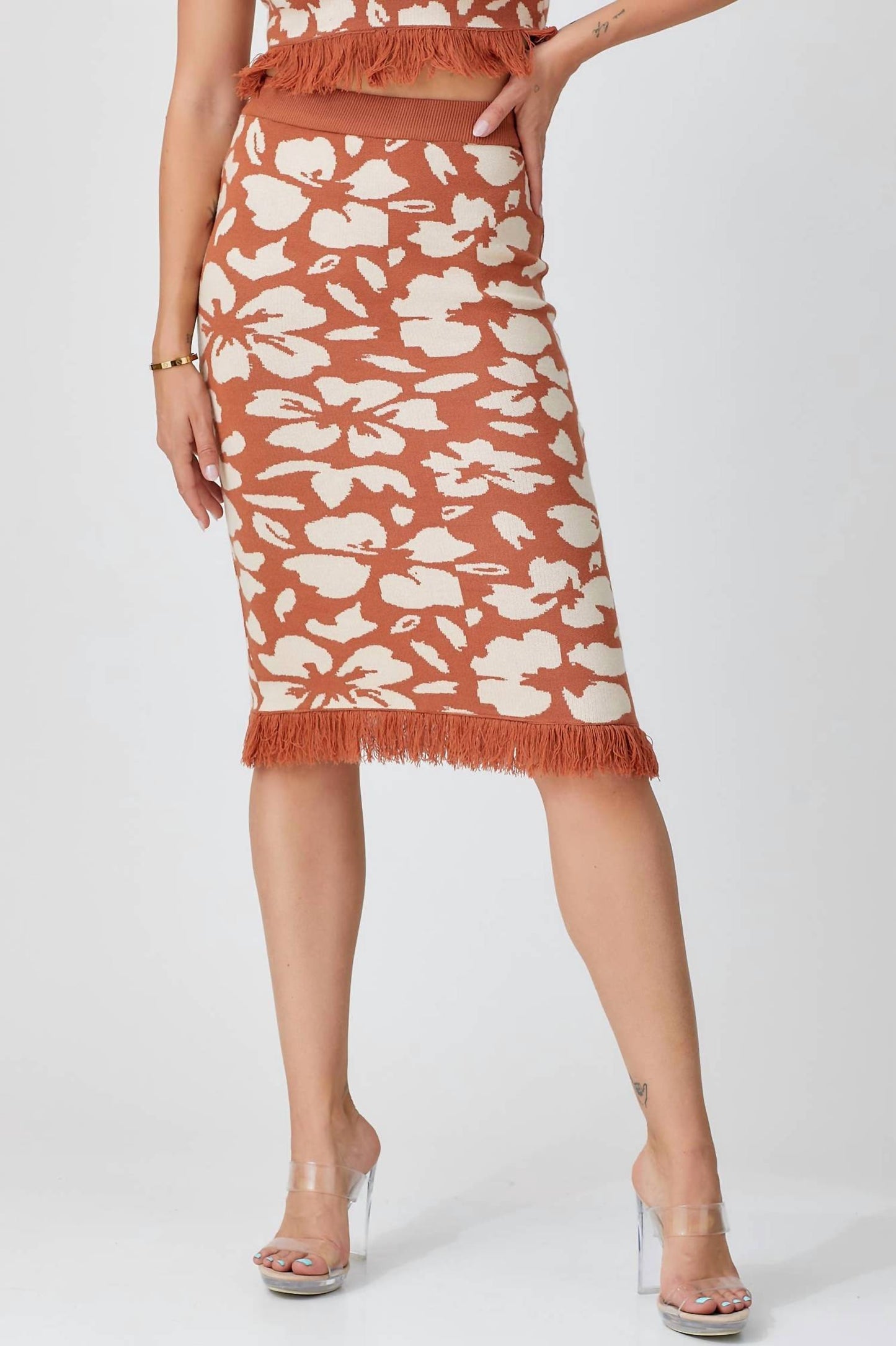 Baevely By Wellmade - Tulum Nights Knit Skirt