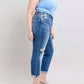 Judy Blue - Mid Rise Button Fly Distressed Boyfriend Jeans