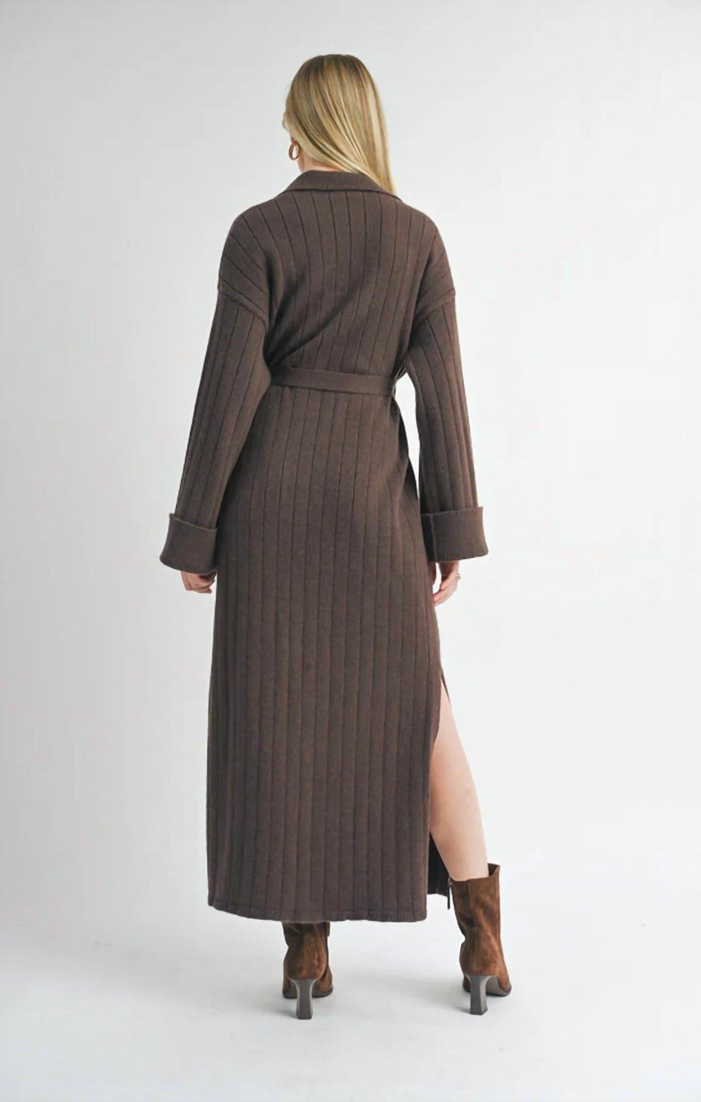 Sage The Label - Amber Waist Tied Sweater Midi Dress