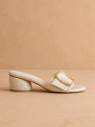 Oasis Society - Tucson Low Heel Sandal With Bamboo Buckle