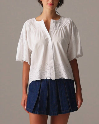 J.Crew - Top Jolie em Popeline de Algodão com Ilhós