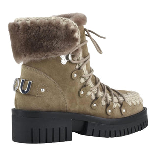 Mou - Botas de combate esquimó femininas com cadarço