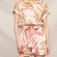En Creme - Eliza Tropical Print Romper