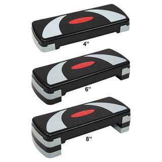 Plataforma de treino aeróbico ajustável BalanceFrom Fitness, cinza/preto