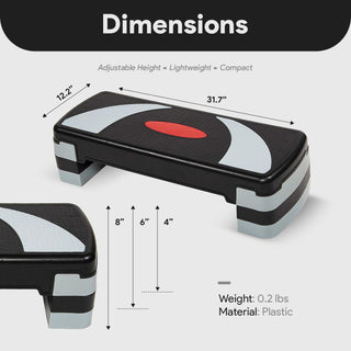 Plataforma de treino aeróbico ajustável BalanceFrom Fitness, cinza/preto