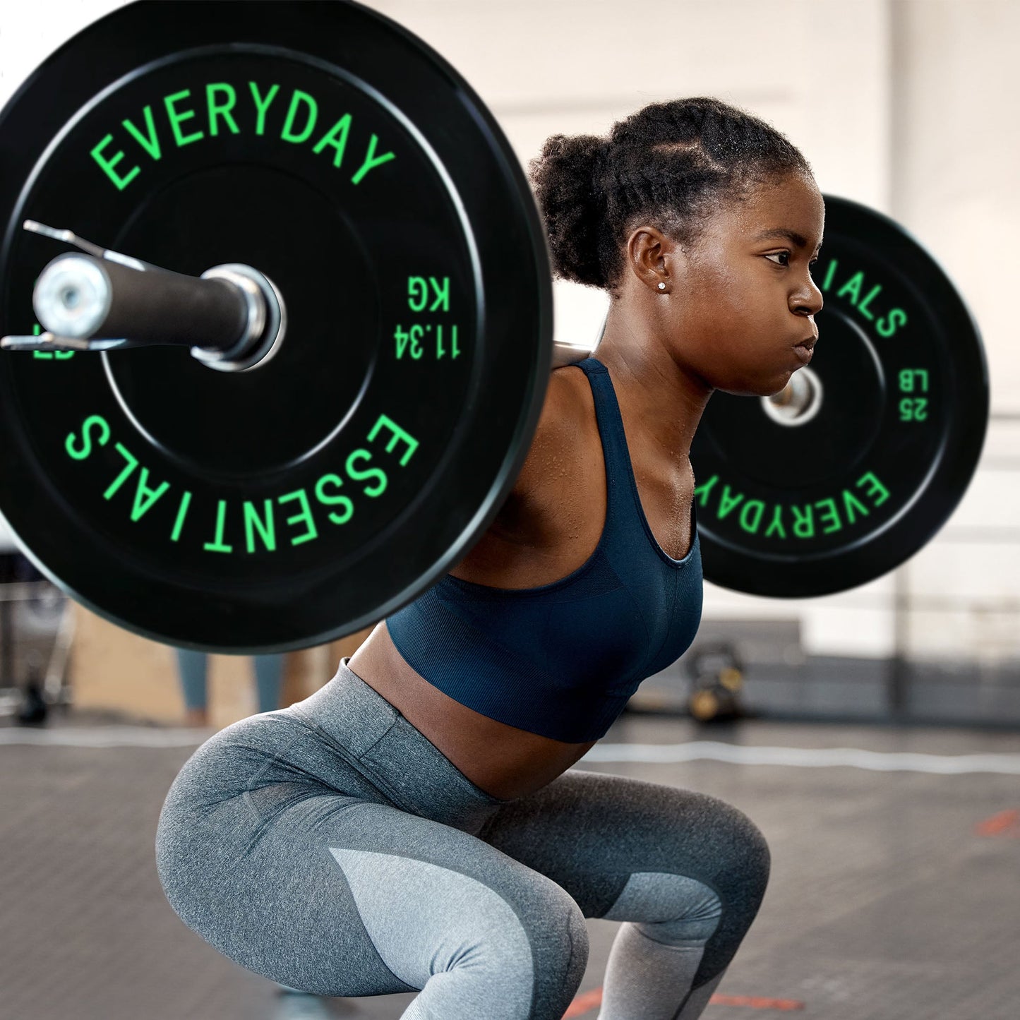 Conjunto de discos de peso para treinamento de força olímpica BalanceFrom Fitness de 160 libras