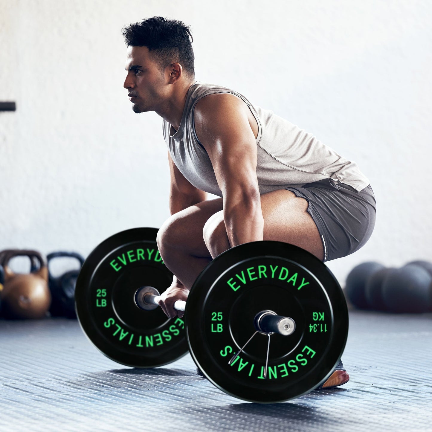 Conjunto de discos de peso para treinamento de força olímpica BalanceFrom Fitness de 260 libras