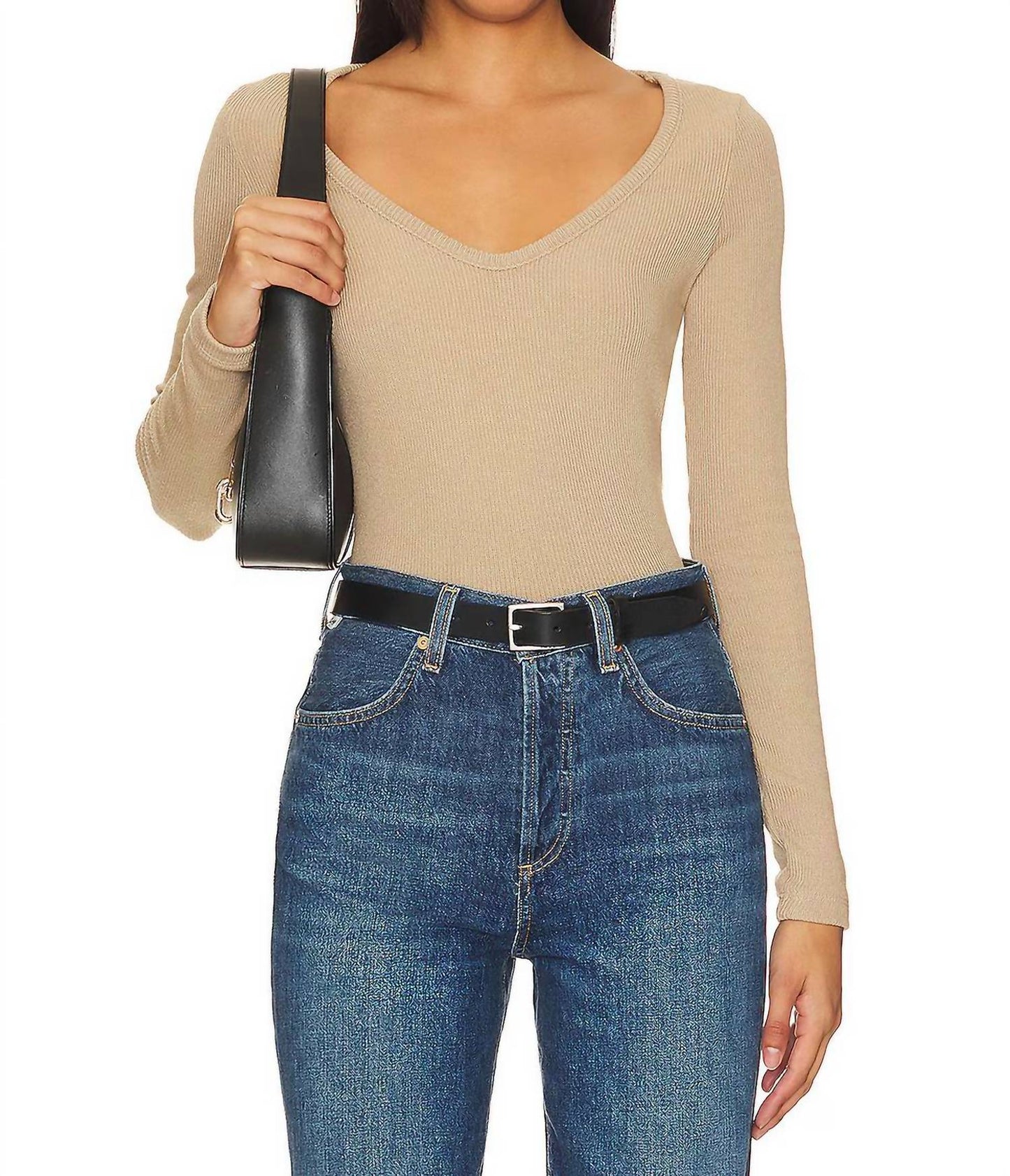 Enza Costa - KNIT V NECK TOP