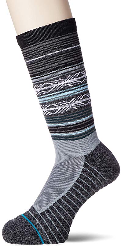 Meias esportivas masculinas Stance Mahalo Crew, pacote com 2, cinza, tamanho médio (tamanho de calçados 6 a 8,5 EUA)