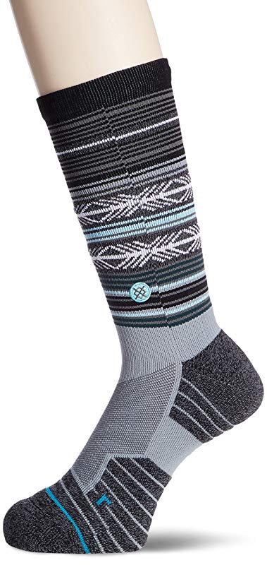 Meias esportivas masculinas Stance Mahalo Crew, pacote com 2, cinza, tamanho médio (tamanho de calçados 6 a 8,5 EUA)
