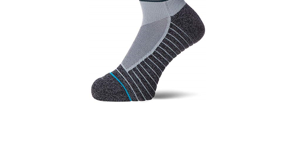 Meias esportivas masculinas Stance Mahalo Crew, pacote com 2, cinza, tamanho médio (tamanho de calçados 6 a 8,5 EUA)