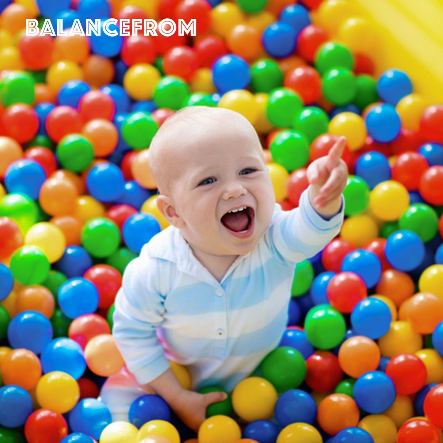 Bolas de piscina de 2,3" BalanceFrom Fitness com bolsa de armazenamento, multicoloridas (pacote com 2)