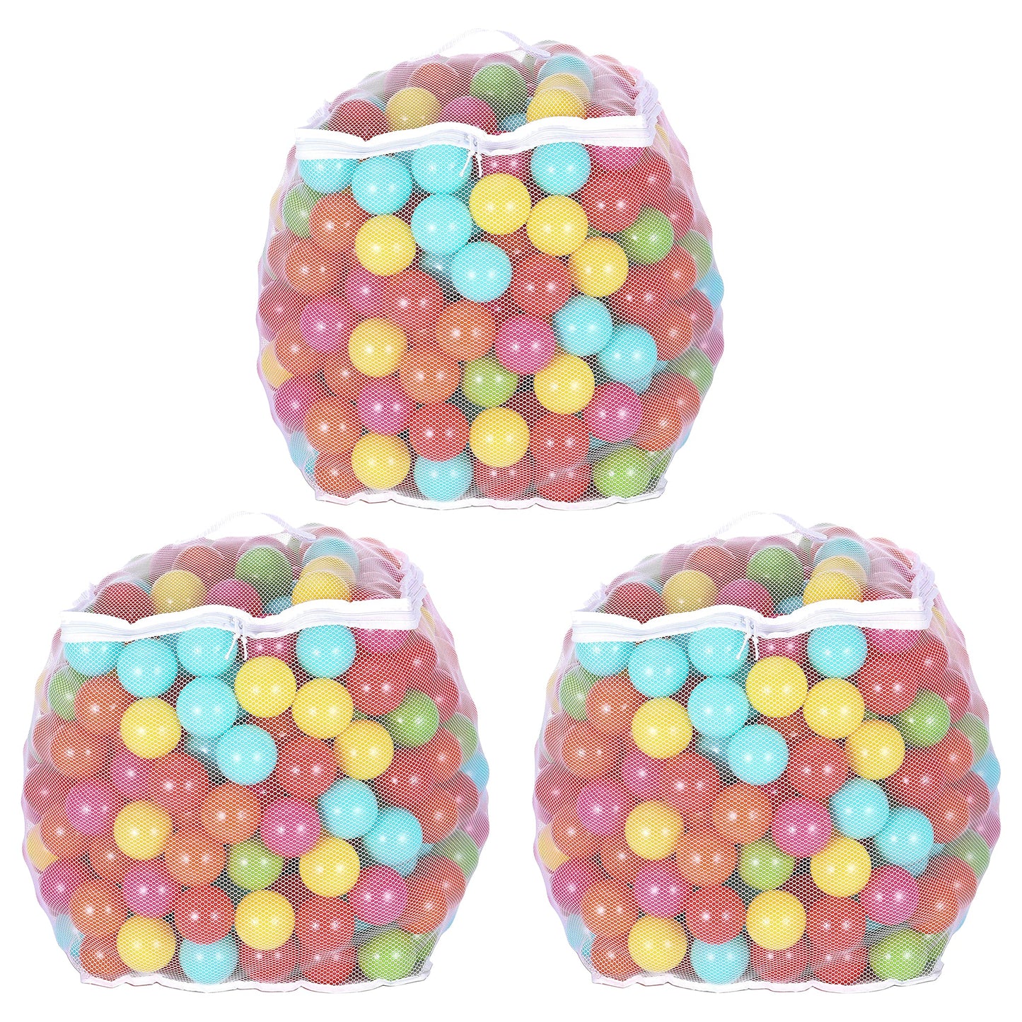 Bolas de piscina de 2,3" BalanceFrom Fitness com bolsa de armazenamento, multicoloridas (pacote com 3)