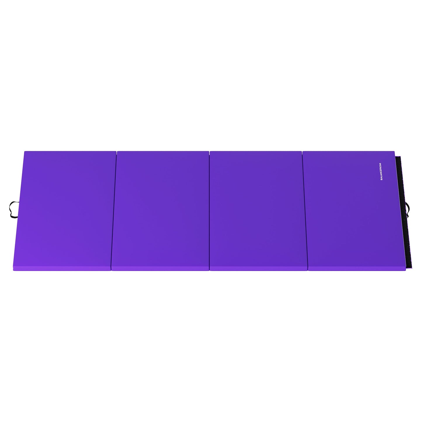 Tapete de ginástica BalanceFrom Fitness com trave de equilíbrio secional no chão, roxo
