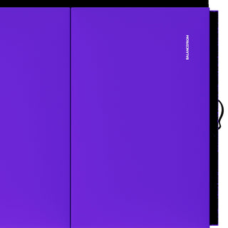 Tapete de ginástica BalanceFrom Fitness com trave de equilíbrio secional no chão, roxo