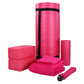 Conjunto de ioga BalanceFrom Fitness com 7 peças, tapete, faixa elástica e joelheira, rosa