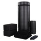 Conjunto de ioga BalanceFrom Fitness com 7 peças, tapete, faixa elástica e joelheira, preto