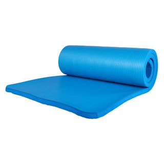 Conjunto de ioga BalanceFrom Fitness com 7 peças, tapete, faixa elástica e joelheira, azul
