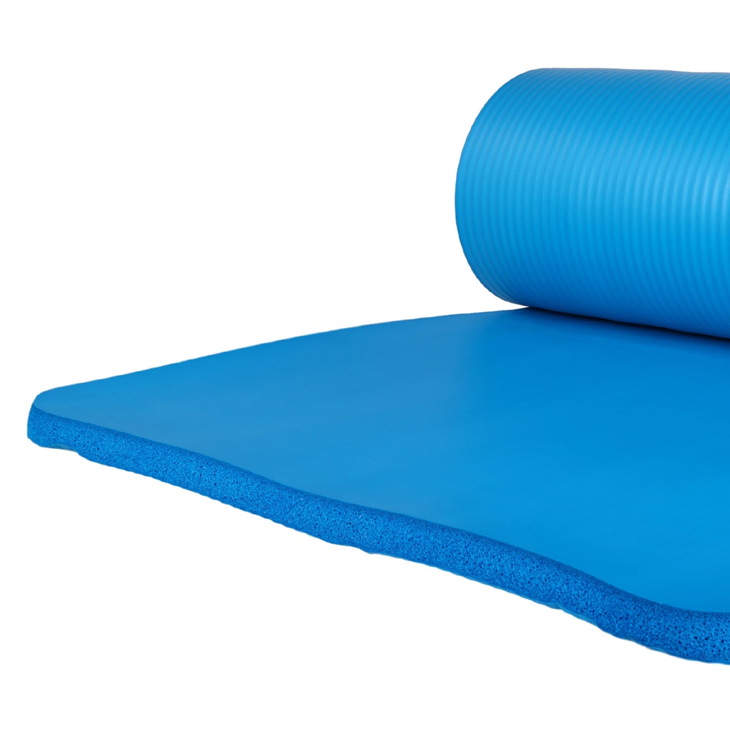Conjunto de ioga BalanceFrom Fitness com 7 peças, tapete, faixa elástica e joelheira, azul
