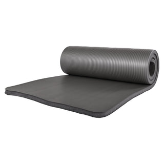 Conjunto de ioga BalanceFrom Fitness com 7 peças, tapete, faixa elástica e joelheira, cinza