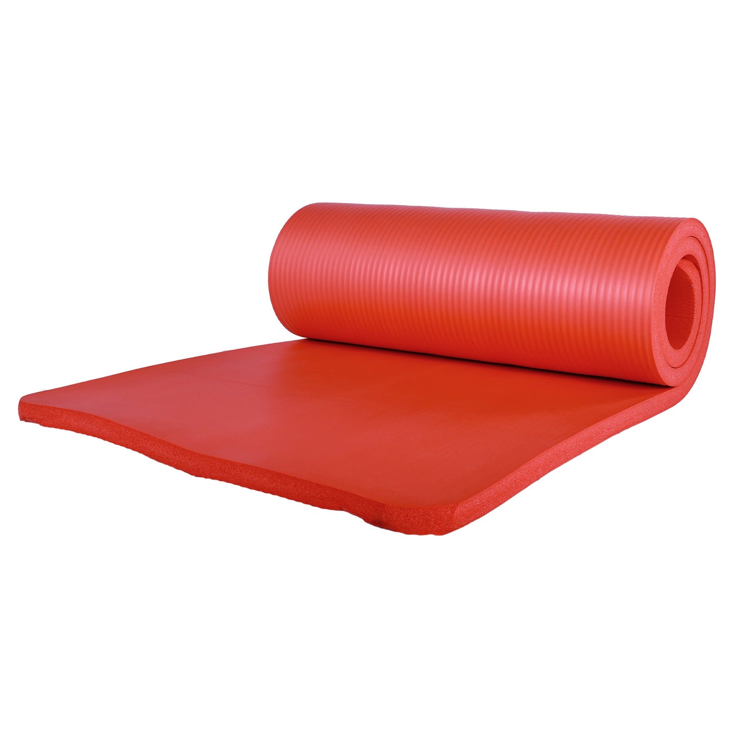 Conjunto de ioga BalanceFrom Fitness com 7 peças, tapete, faixa elástica e joelheira, vermelho