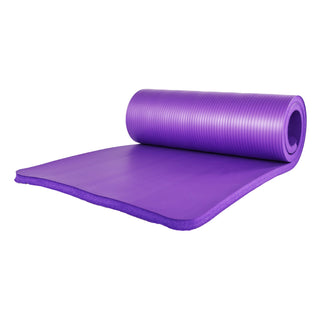 Conjunto de ioga BalanceFrom Fitness com 7 peças, tapete, faixa elástica e joelheira, roxo
