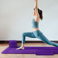 Conjunto de ioga BalanceFrom Fitness com 7 peças, tapete, faixa elástica e joelheira, roxo