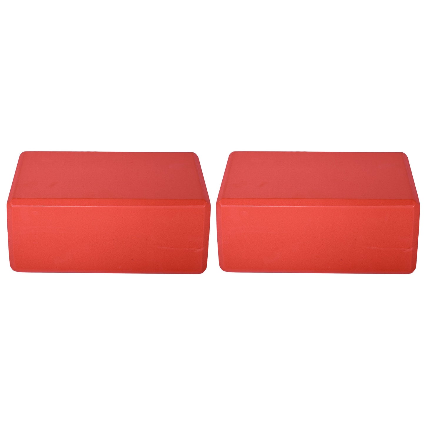 Tapete de ioga antirruptura BalanceFrom Fitness 71" x 24" com alça, joelheira e blocos, vermelho