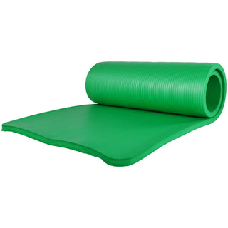 Tapete de ioga anti-rasgo BalanceFrom Fitness 71" x 24" com alça, joelheira e blocos, verde