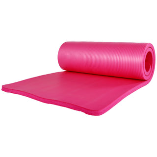 Tapete de ioga antirruptura BalanceFrom Fitness 71" x 24" com alça, joelheira e blocos, rosa