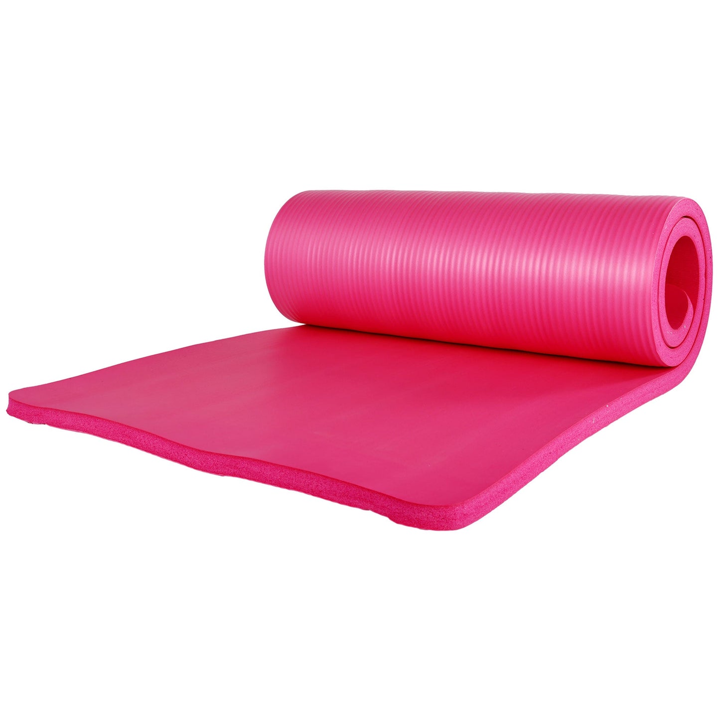 Tapete de ioga antirruptura BalanceFrom Fitness 71" x 24" com alça, joelheira e blocos, rosa